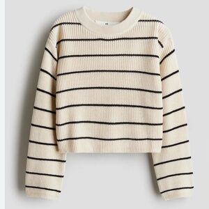 NWT H&M striped girls boxy sweater sz 8-10